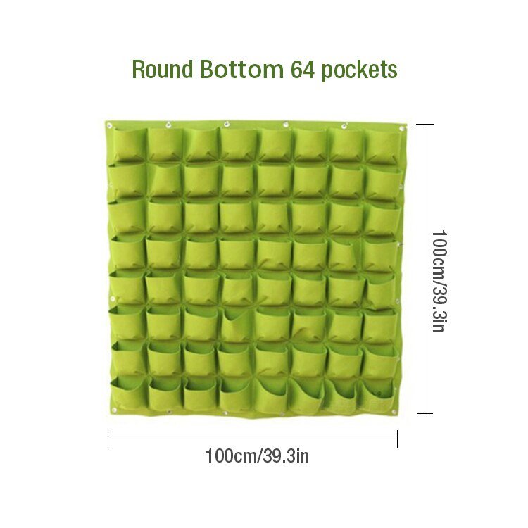 Wanddecoratie bonsai zakken met 81 zakken, groene kweekzakken, plantenbak, verticale tuin, vaas, muurplant, bloempot, winkellogo, decoratie: B-64