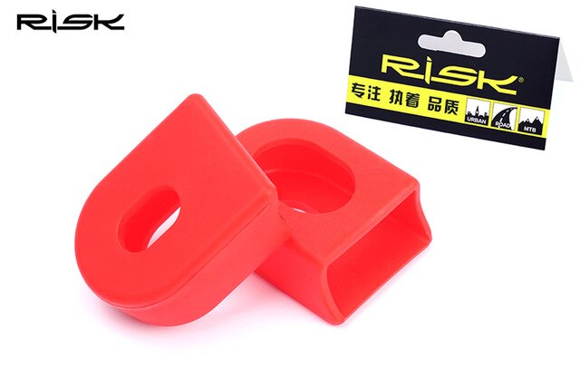RISK-Protector de manivela para bicicleta de montaña, 1 par, Protector de 4 colores para cadena de rueda de bicicleta de montaña SLX XT: Red