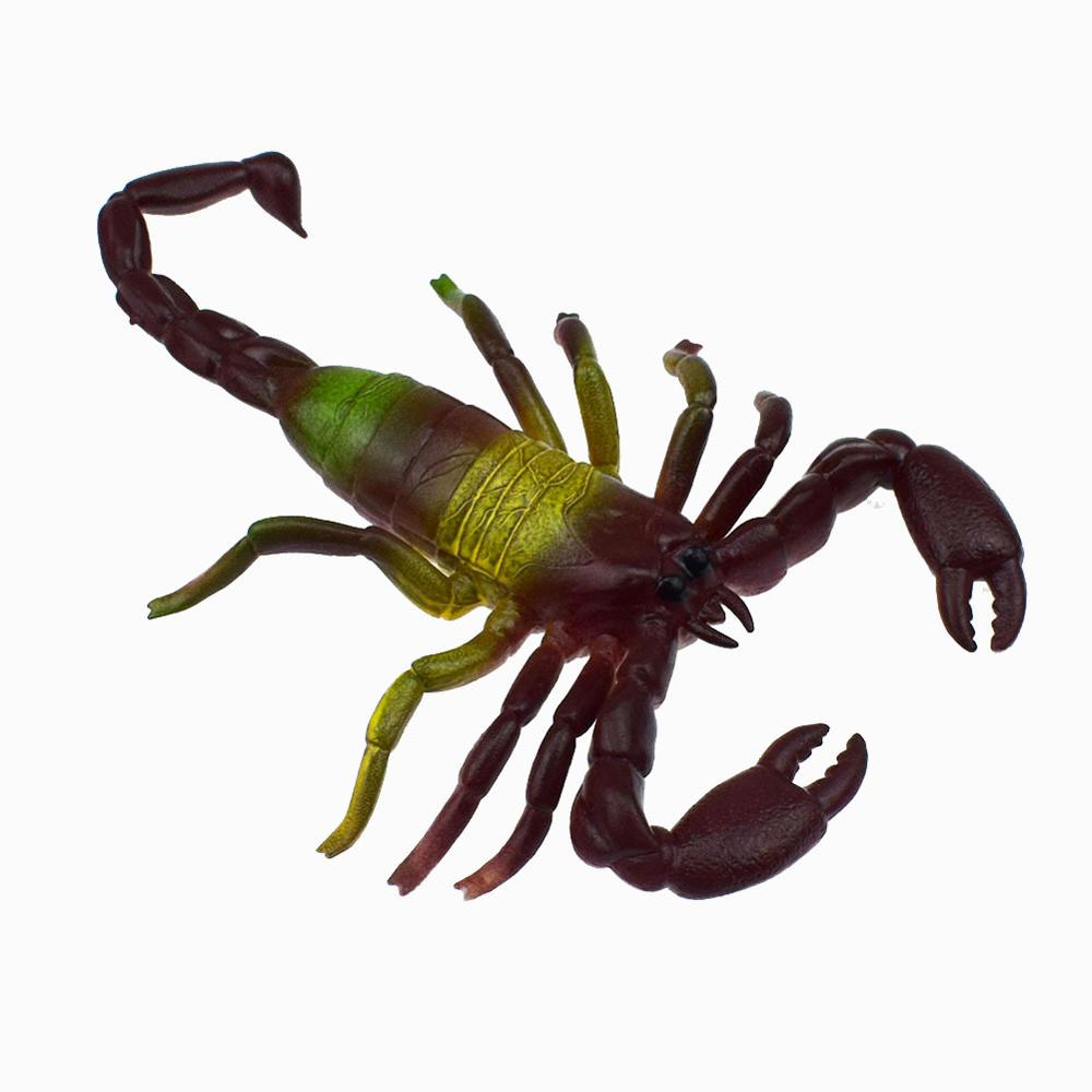 1 Piece Soft Plastic Insects Toys Model Spider Scorpion Lizard Locust Animals Figures Office Prank Toys: Gray