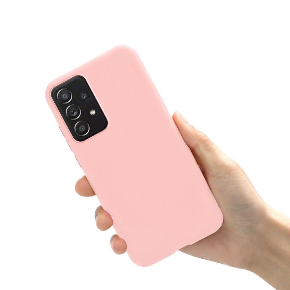 For Samsung A52 Case Cover For Galaxy A52 5G Cover Silicone Soft Protective Case For Samsung Galaxy A52 SM-A525F A 52 Coque: Light Pink