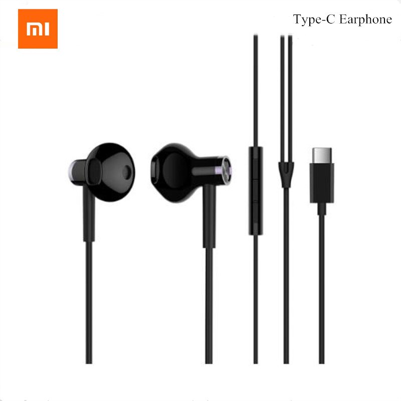 Xiaomi Mi Dual Driver Usb Type C Oortelefoon Hi-Res Audio Half In-Ear W/Mic Mi oortjes Voor Mi 11 10 Pro 9 Pro 9SE 8 6 Mix 3 2S