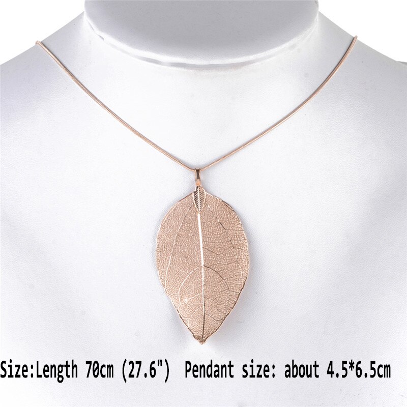 Simple Classic Pendant Necklace Feather Necklace Long Sweater Chain Statement Jewelry Choker Necklace For Women Leaf Chocker: 12