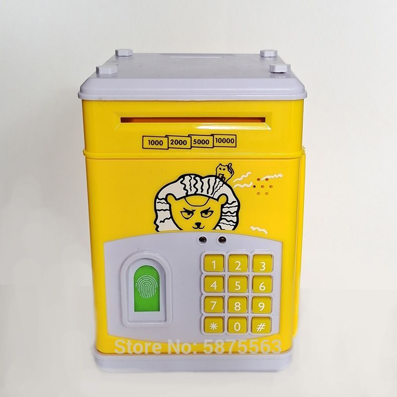 Bargeld Elektronische Fingerprint ATM Passwort Münze P Jar Lagerung Box Kind Geburtstag: Default Title