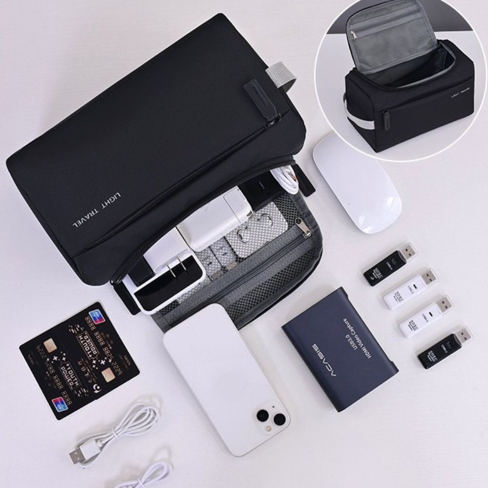 3-in-1 Travel Toiletry Bag for Men Oxford Toiletry Organizer Dopp Kit Water-resistant Shaving Bag Cosmetic Bag Makeup Organizer