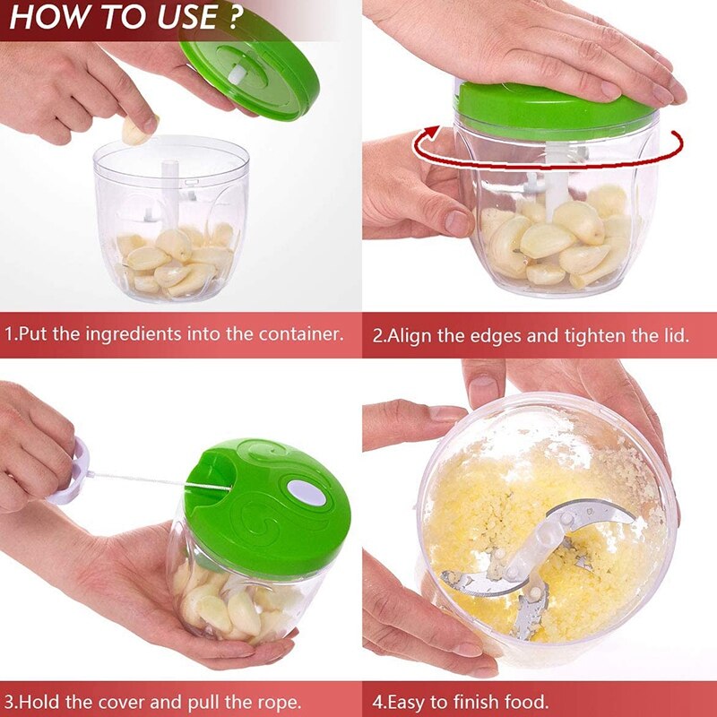 Ręczne urządzenie robić siekania żywności, siekacz robić cebuli, ręczny robot kuchenny o dużej pojemności/mikser/mikser robić warzyw, czosnku, mięsa