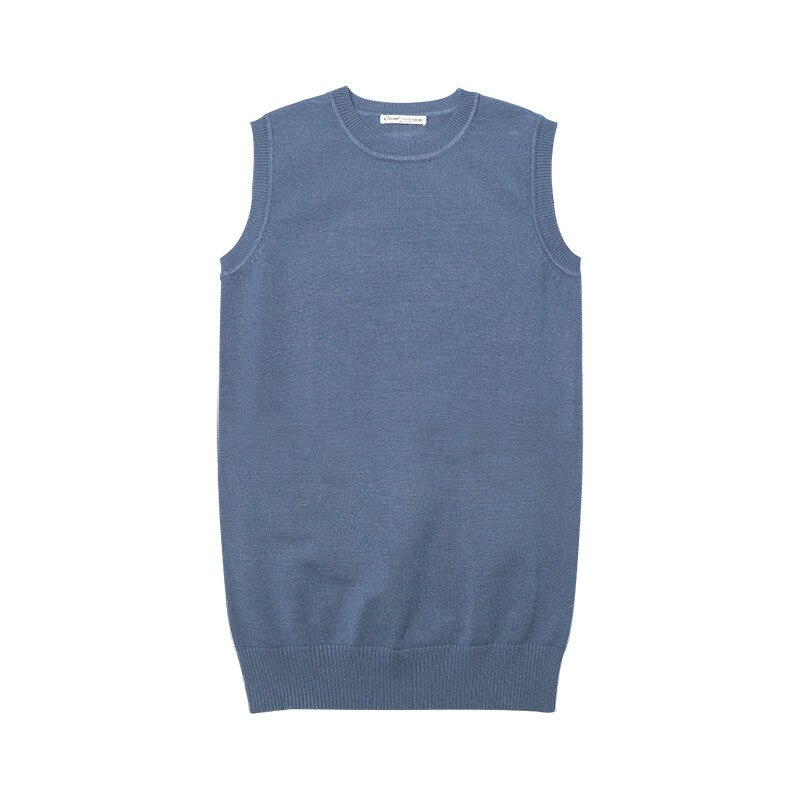 5-12 years children clothes Baby girls sweater autumn Korean Cartoon Girl Knitted bottoming fall girls sweater vest dress: Blue / 140 cm