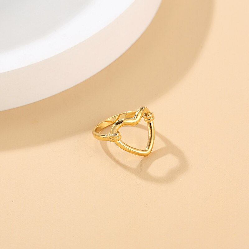Anello a catena in acciaio inossidabile giapponese anello da donna coreano morbido anello da dito indice personalizzato rosso