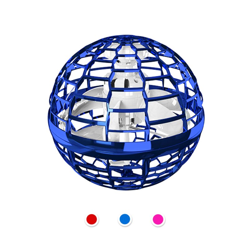 Boomerang-Spinner con trucos sin fin, juguete volador con luz Rgb, OVNI, Drones operados a mano, de Navidad, juguete para niños y adultos: BLUE