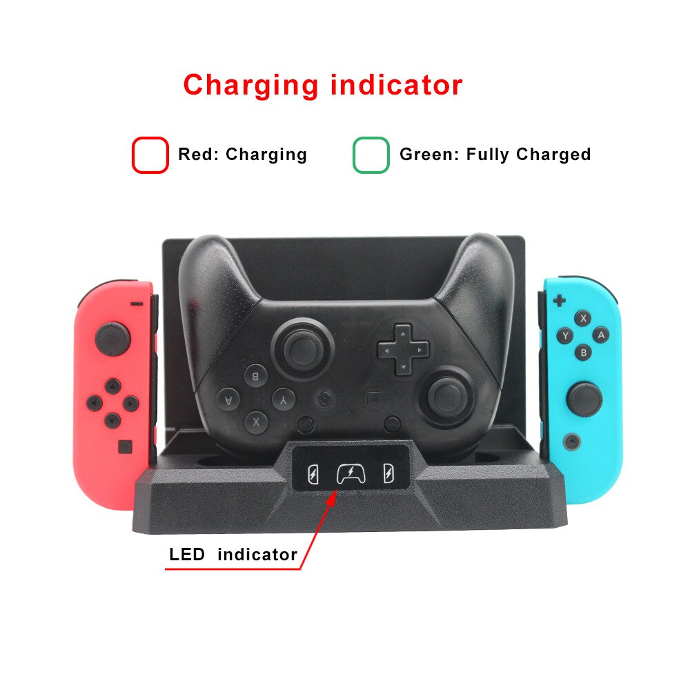 Multifunktionale ladestation für switch, ladegerät für switch-griff, aufbewahrungshalterung für switch-disc, ladefunktion