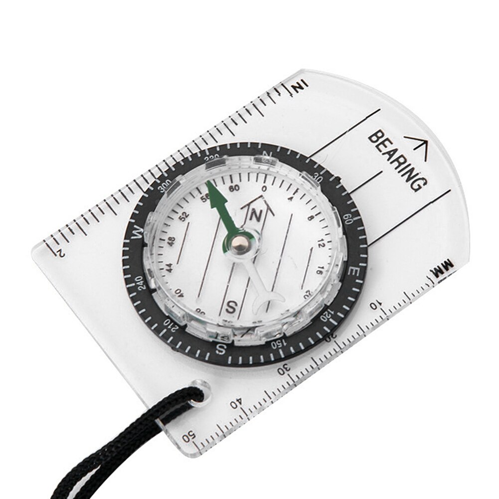 Compass Map Scale Ruler Hiking Survival Guide Tools Travelling Multifunctional Outdoor Camp Easy Carrying Portable Parts