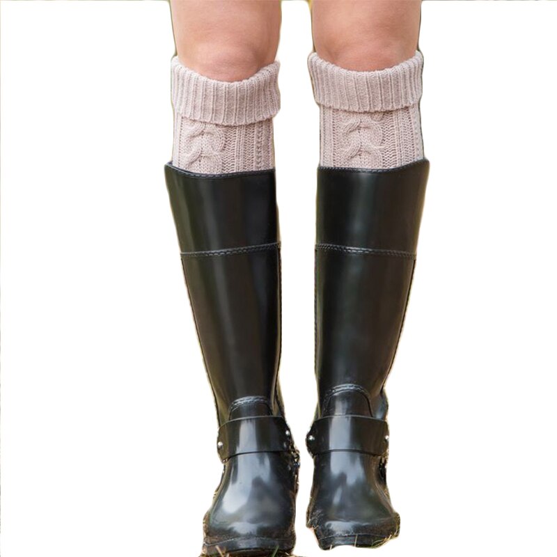 Style Warm Wool Leg Cover Trample Socks Christmas Boots Cover Over Knee Long Socks Warm Aand Thick Knitting Leg Warmers