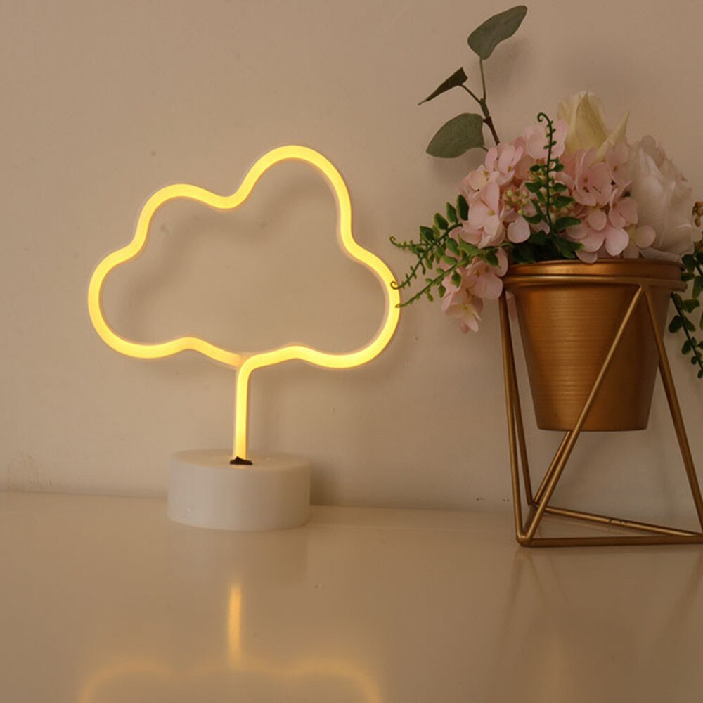 Cloud Shape Neon Lights LED Cloud Decor Neon Signs Art Night Light Fairy Cloud Lamp for Party Supplies Children Kids Girls