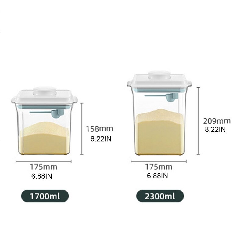 One-touch Airtight Food Storage Container Baby Milk Powder Dispenser for Pantry Organization Coffee Cereal Flour Sugar