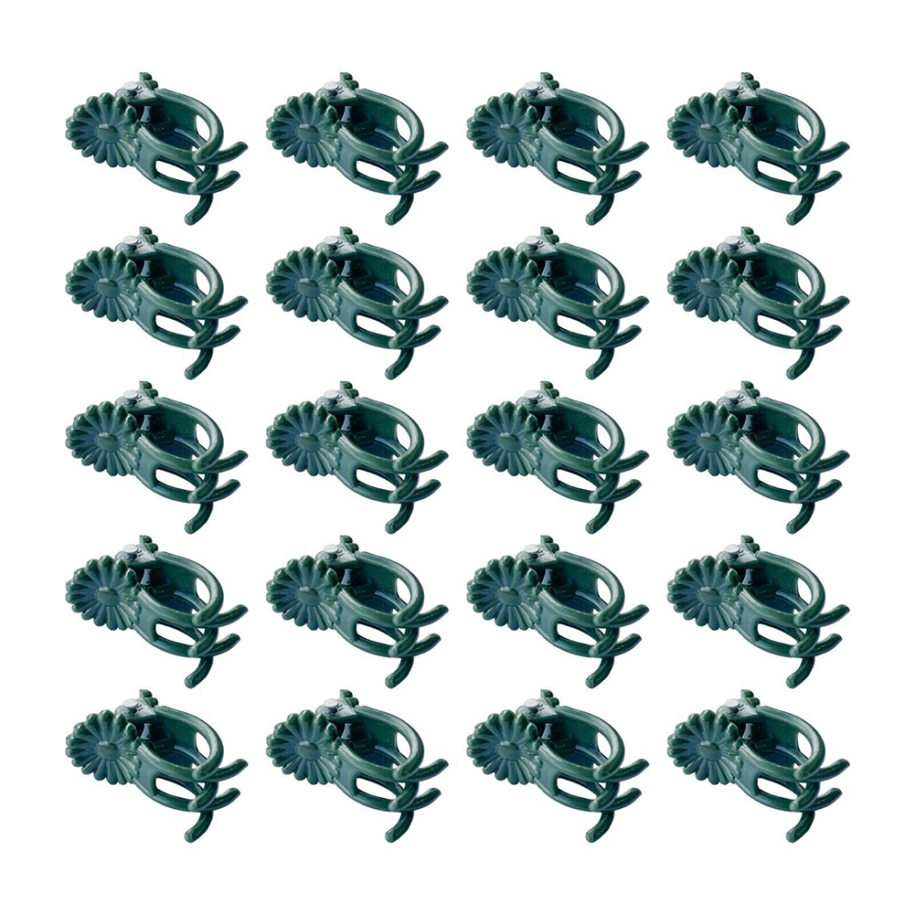 20pcs Garden Plant Clips Butterfly Orchid Clips Plant Support Stem Clamps Garden Flower Vine Plant Support Garden Tools: WHITE