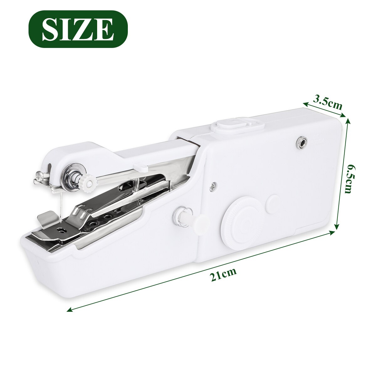 Handheld Sewing Machine Portable Mini Electric Handmake Sewing Tool Stitching Machine Handy Stitch For Fabric Clothing 1pcs: White