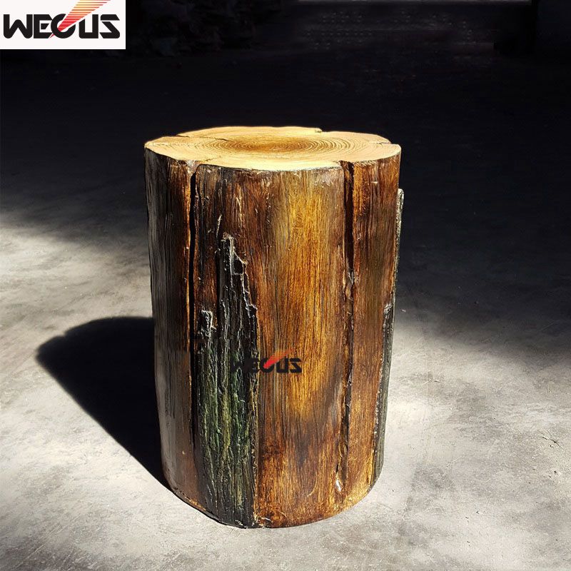 Produit breveté. Lumières de souche, lumières de tabouret en bois, lumière de pelouse en bois d'imitation: Default Title
