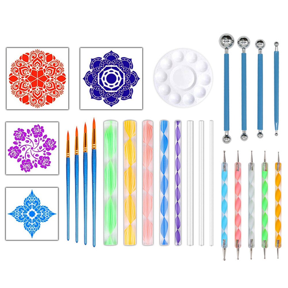 Stylo à bille multifonction | Dessin de Mandala, outils de traçage, Rock, stylet à bille de maison, Nail Art bricolage dessin sculpture stylos à peindre coloriage