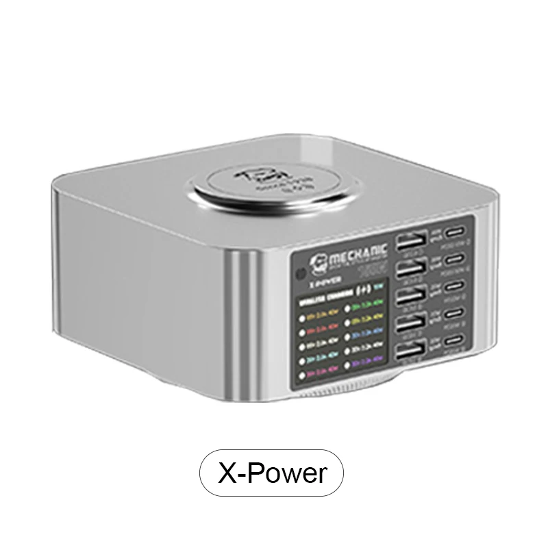 MECHANIC X-Power Plus Max Multi-port Charger Multifunctional Desktop Charging Station Fast Charging for Phone Tablet QC3.0 PD3.1: Red / 32Pcs