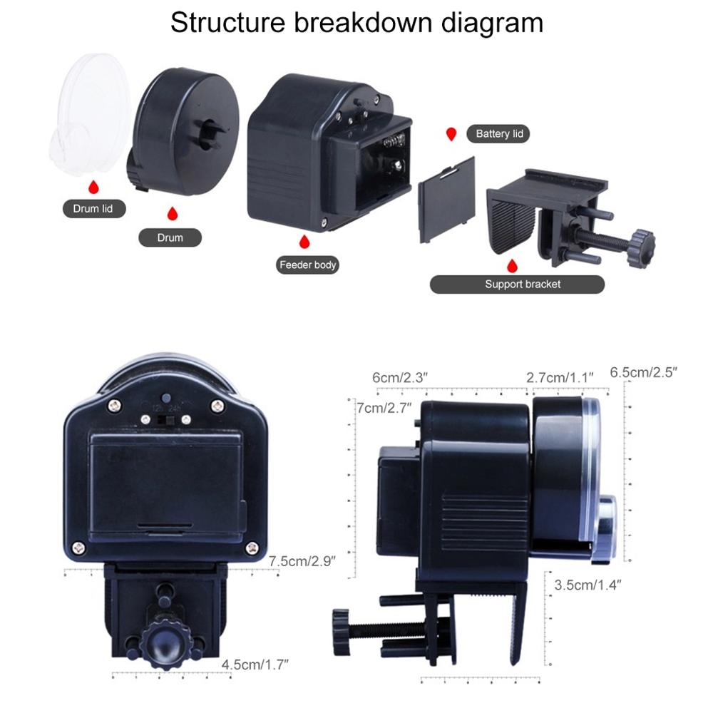 Mini Auto Fish Tank Food Feeder Adjustable Aquarium Timer Auto Fish Tank Pond Food Feeder