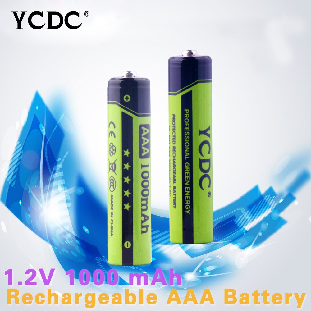 Batterie AAA Ricaricabili Ni-MH - 1.2V 1000mAh Alta Capacità - 4-20 Pezzi con custodia