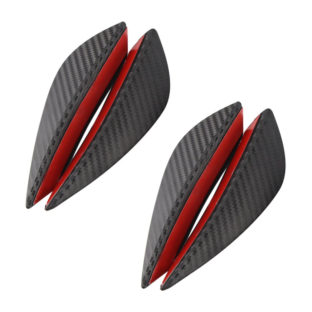 4 Pcs Car High-Grade Carbon Fibers Kit Auto Body Car Carbon Fiber Spoiler Canards Fit Front Bumper Lip Splitter