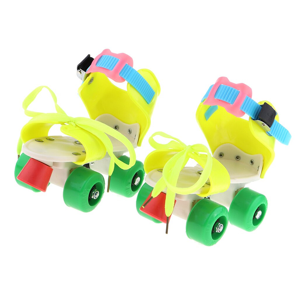 Kids Quad Roller Skates 4 Wheels Adjustable with Stopping Wheel: Multi