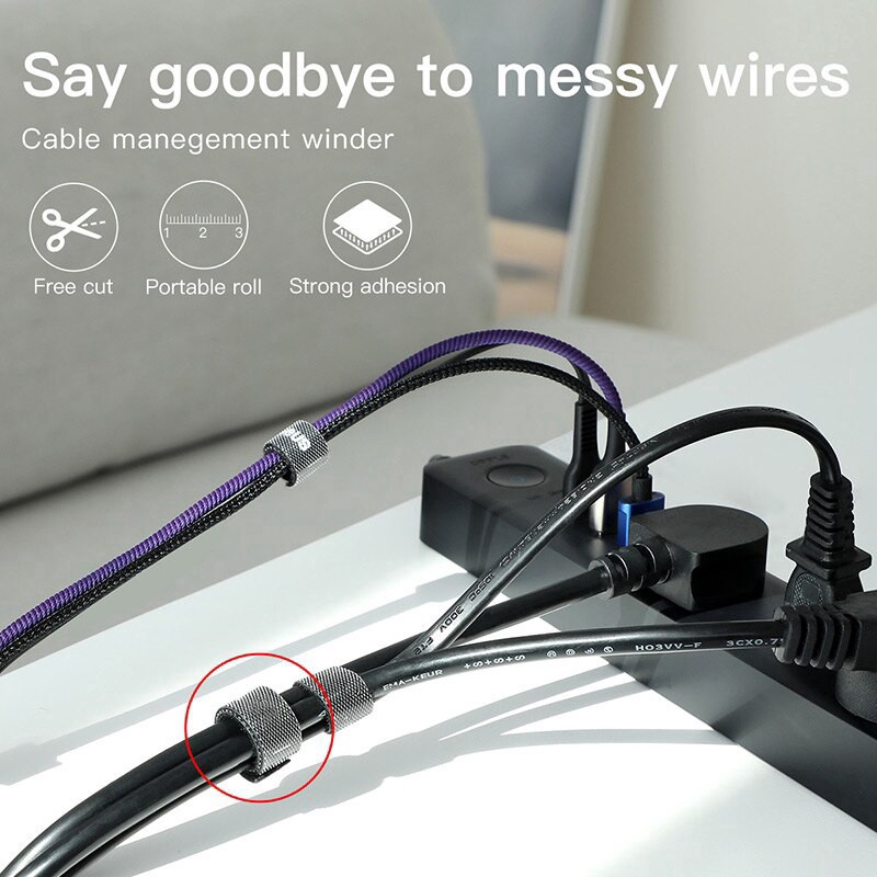 Kabel Winder Kabel Organizer Draad Banden Lijm Sluiting Tape Herbruikbare Bandjes Clip Draad Magic Tape Oplader Kabels Management