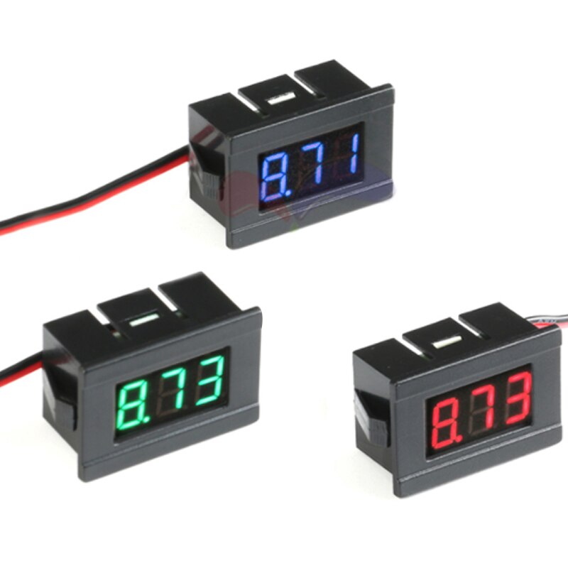 Mini Auto Voltmeter 12V Digital LED Display Volt Meter Gauge Voltage Panel Meter 2 Wires Car Accessoties for Automoble/Moto