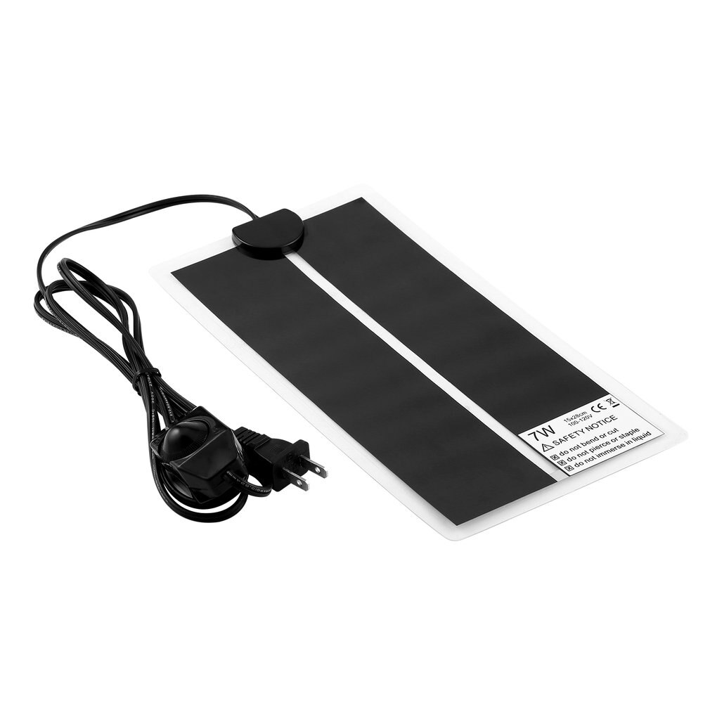 110V 7W Huisdieren Rapid Verwarming Vel Reptile Crawler Waterdichte Temperatuur Verwarming Pad Warmer Mat Met Temperatuurregelaar