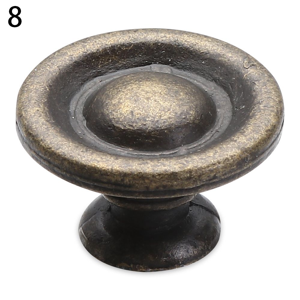 Boutons de poignée en forme de champignon Antique, rond, pour armoire, tiroir, armoire, vis, composant matériel de meuble de garde-robe, 1 pièce: 8