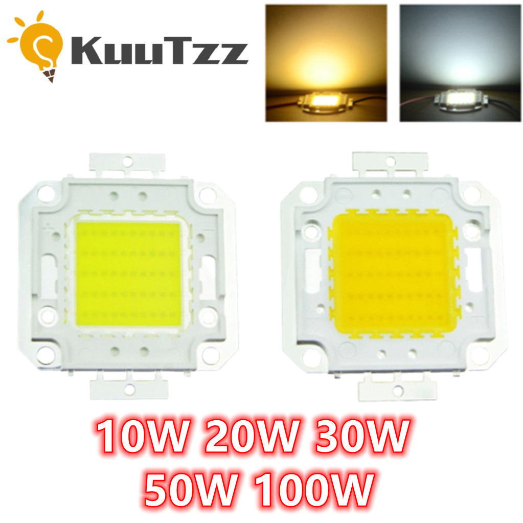 10W 20W 30W 50W 100W cuentas de lámpara de Chip LED DC 9-12V 30-36V COB LED Chip integrado cuentas de diodo de matriz para reflector DIY