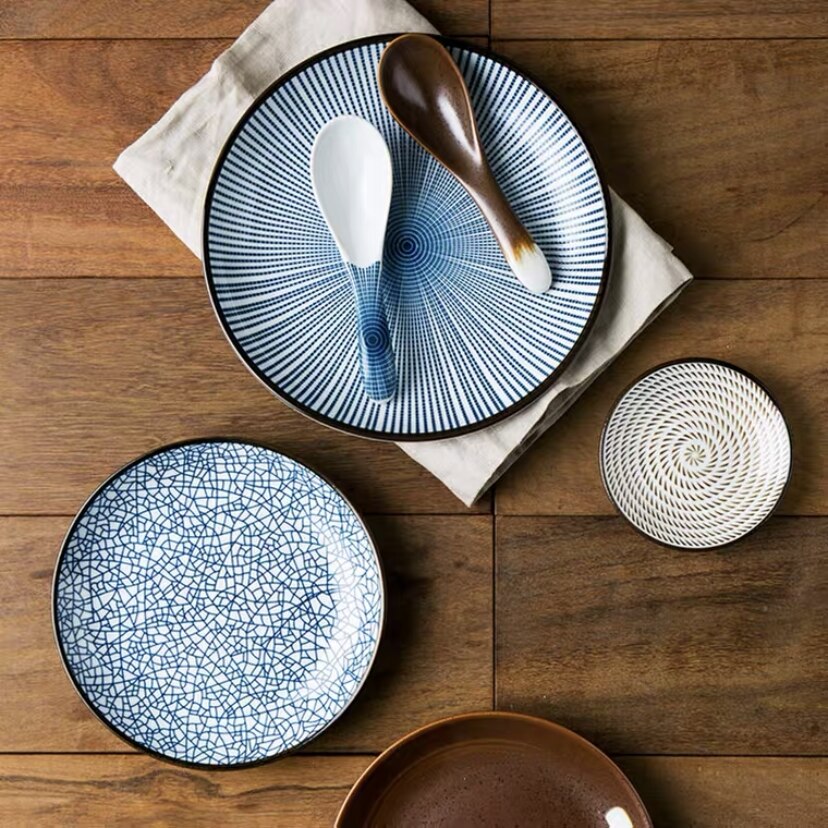 Nouvelle vaisselle de Style oriental 6 pouces assiette en céramique fabriquée à la main