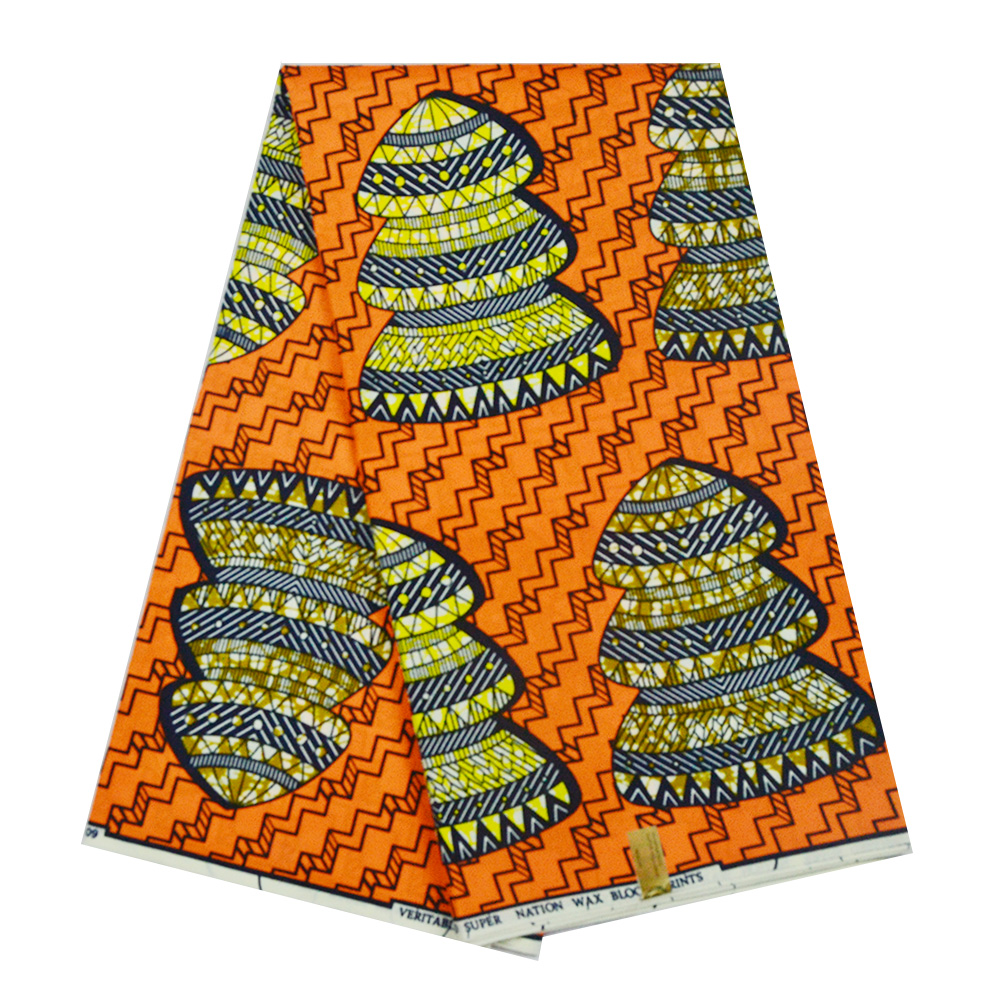 Billige ankara stof afrikanske voksprint stoffer polyester nigeriansk ghana pagne voks materialer til kjole 6 yards tøj: Xy200109