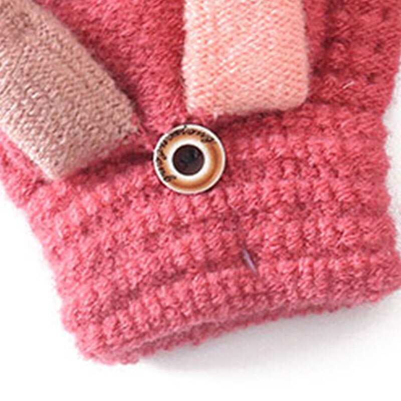 Guanti invernali per bambini guanti mezze dita per bambini guanti simpatici cartoni animati guanti caldi lavorati a maglia guanti morbidi in cachemire imitazione addensata