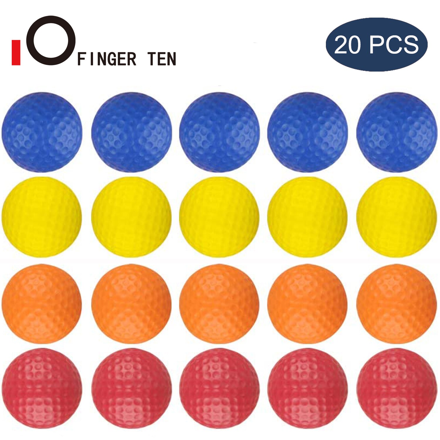 20Pcs PU Elastic Golf Balls Outdoor Indoor Light Foam Sponge Practice Soft Ball Sport Training Accessories