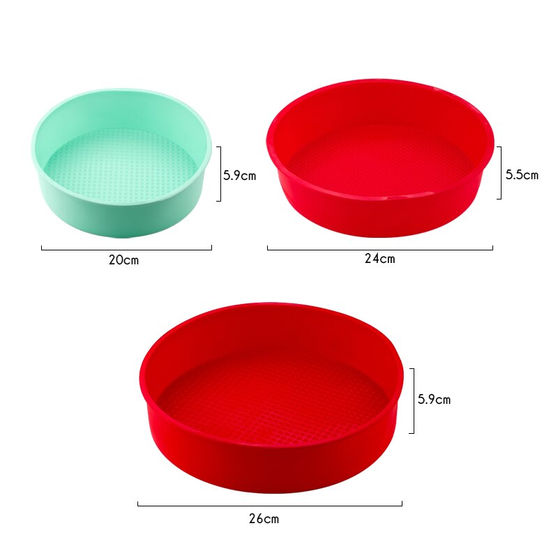 Vormlosproces Siliconen Cakevorm Ronde Willekeurige Kleur Mousse Cakevorm Chese Brood Gebak Keuken 3D Bakvormen Diy Bakken Tools