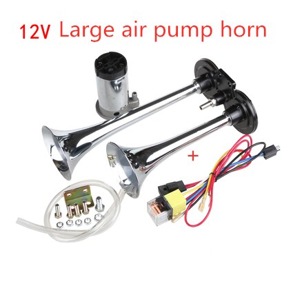 24v car truck metal double tube electric horn, air pump horn, electric control air horn, whistle horn: AU