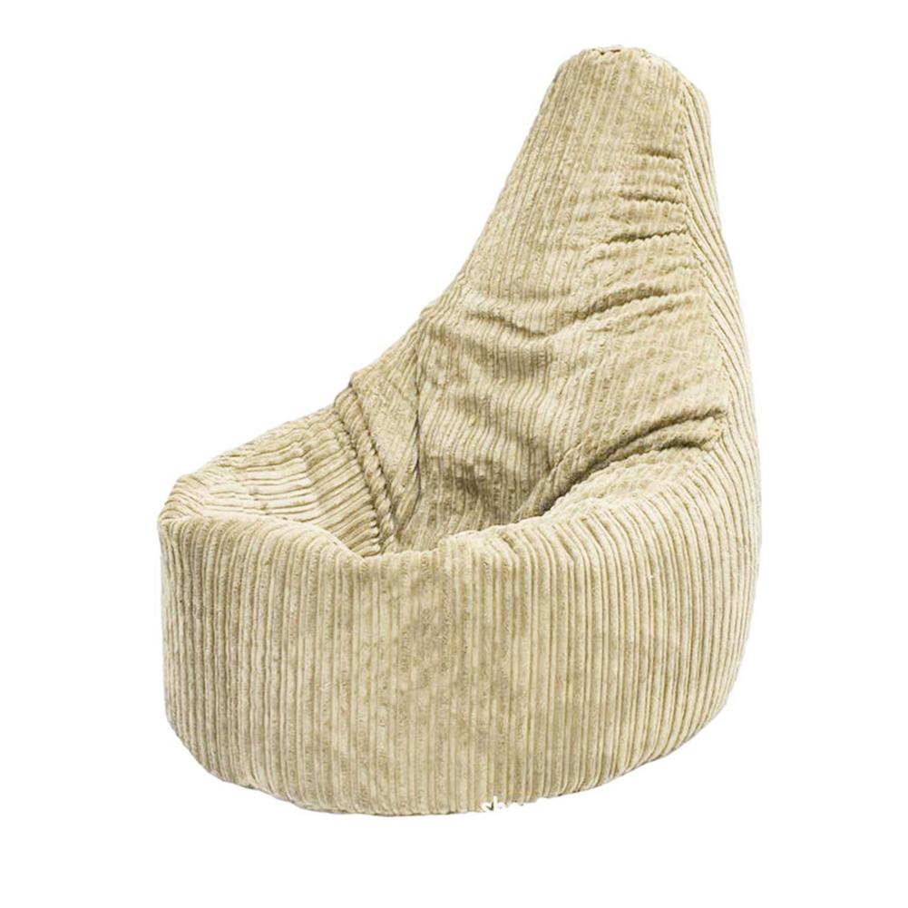 Sækkestol doven sofa aftagelig vaskbar corduroy sækkestol stol betræk uden at fylde møbler i soveværelset: Beige