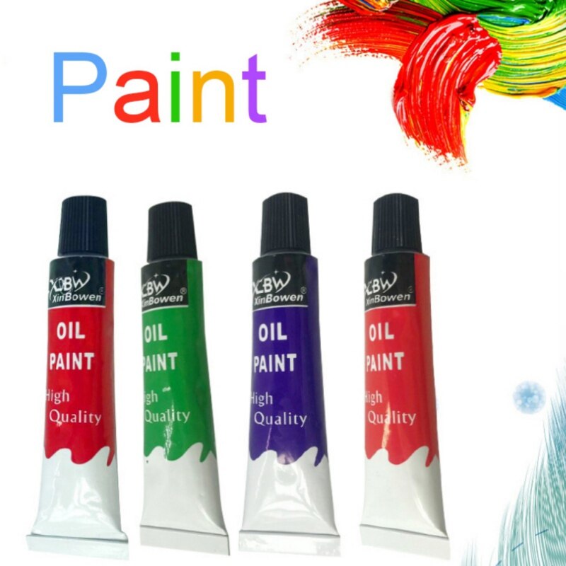 12 farger tube oljemaling kunst for kunstnere lerret pigment kunst rekvisita tegning vegg stoff maling verktøy-grønn