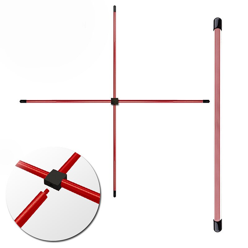 Varillas de palo de entrenamiento de alineación de Swing de Golf, accesorios de práctica para golfistas, de Metal y aluminio portátil: Red in Cross