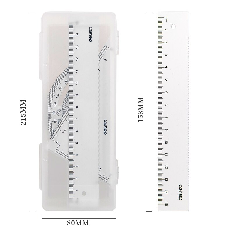 Deli Aluminum Ruler Set Drawing Measurement Triang... – Grandado