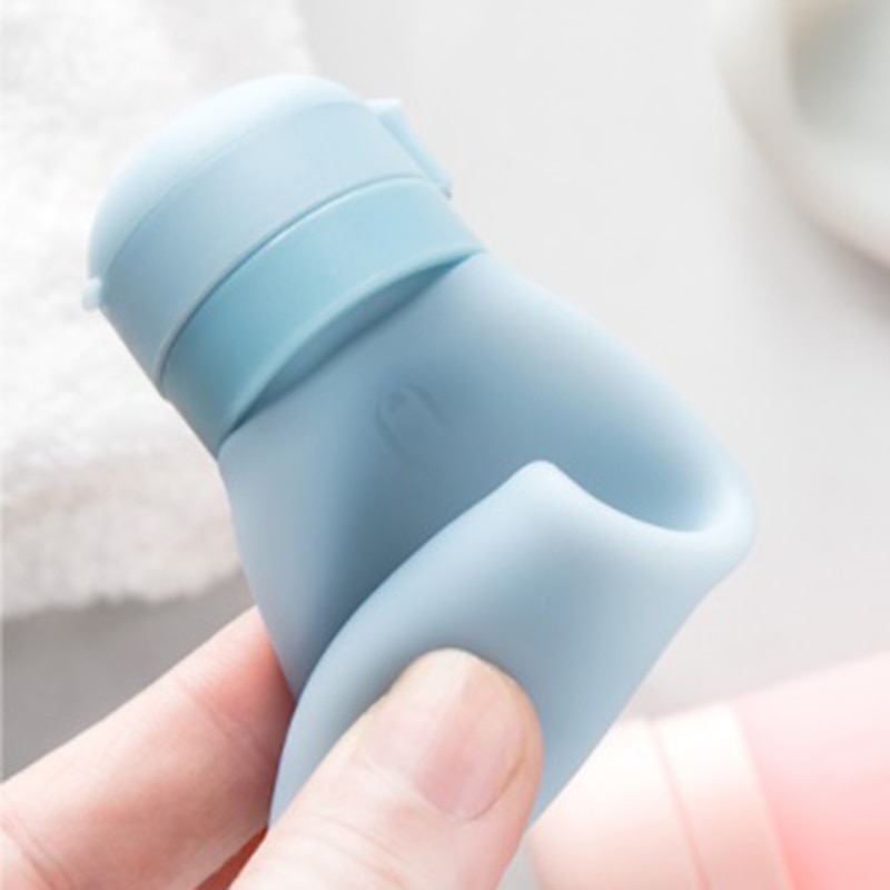 Botellas recargables de viaje de silicona portátil de 50 ML, champú cosmético, Gel de ducha, Kits de apretón para loción, champú, recipiente de baño