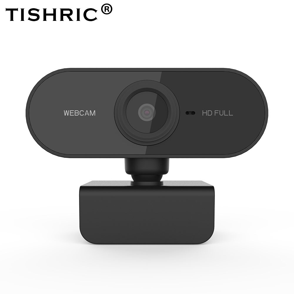 TISHRIC Mini Webcam Full HD 1080P USB Web Camera With Microphone 360°Rotatable Webcam Autofocus For Live Broadcast Video Calling: Default Title