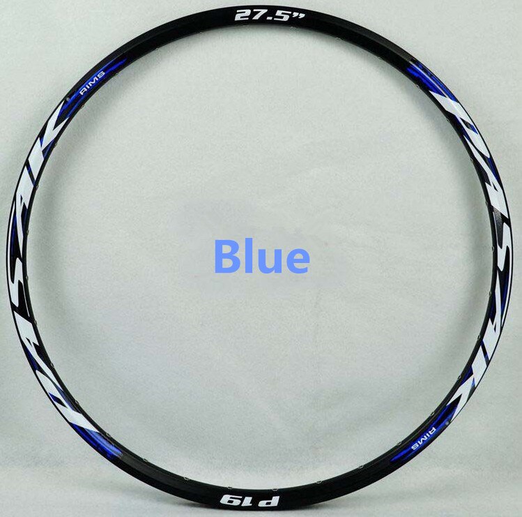 MTB Velgen Mountainbike Velgen 26/27. 5/29 inch Schijfrem Aluminium Fiets Velg Tryall 24/32 Gaten dubbeldeks Cirkels wielen: 27.5er 32hole blue
