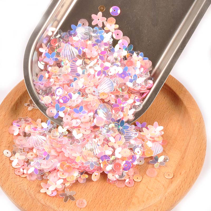 Gemengde Pailletten Voor Ambachten Glitter DIY Gezicht Nail Arts Naaien Decoratie Shell Spangle Paillette Stickers 10g (ongeveer 1000 stuks) c2676