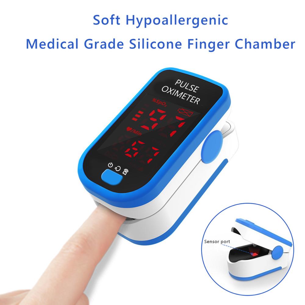 Fingertip Pulsoximeter LED Digital Display für Gauging Pulse Rate Blut Sauerstoff Sättigung Ward Überwachung Home Health Care: TYPE 5 blue
