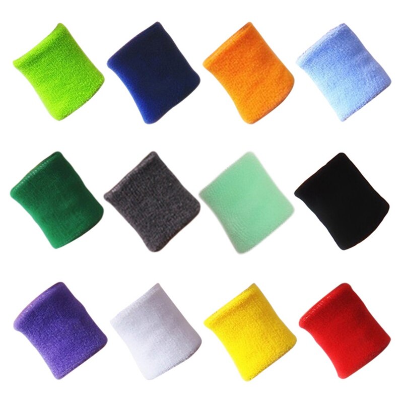 1PCS Colorful Cotton Unisex Sport Sweatband Wristband Wrist Protector Running Badminton Basketball Brace Terry Cloth Sweat Band