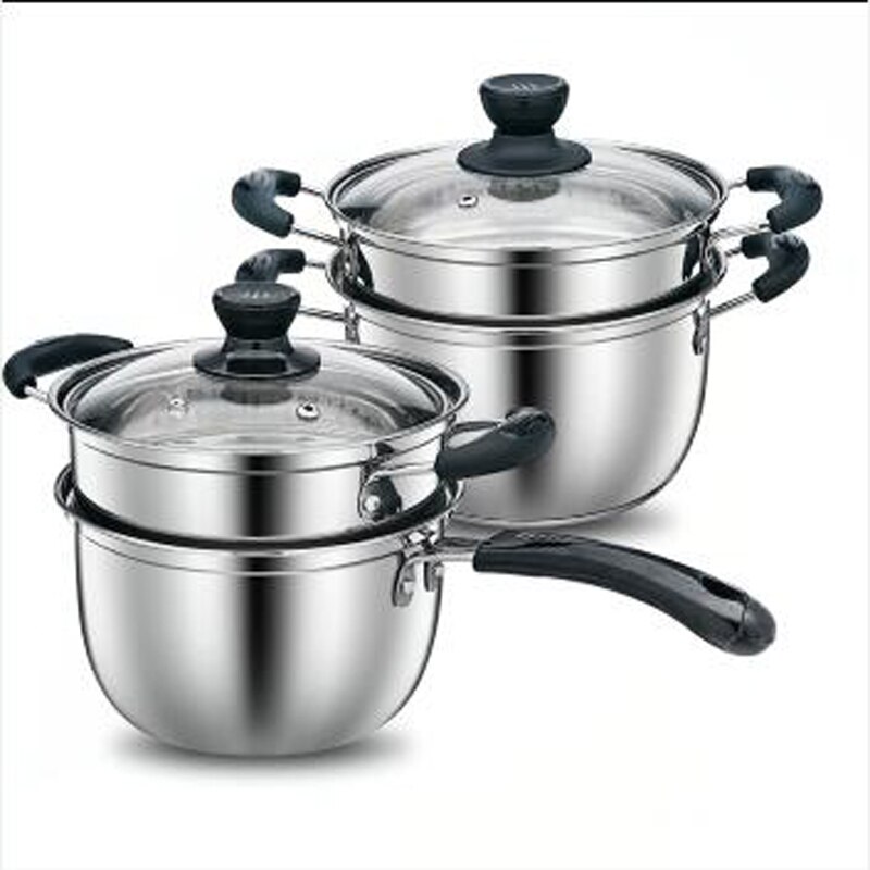 Cacerola de acero inoxidable para cacerola lechera y fideos remojados en el dormitorio de la casa cocina ollas de leche