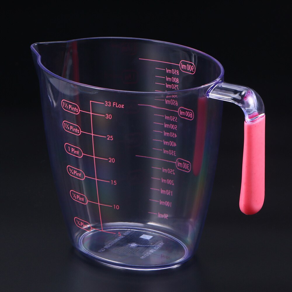900ml Transparent Measuring Cup with Marking Scales Baking Kitchen Measuring Pitcher Measuring Cup