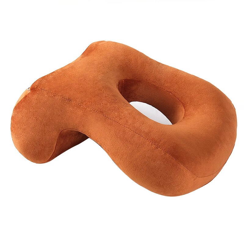 Memory PP Cotton Office Noon Nap Pillow Breathable Desk Sleep Cushion Slow Rebound Free Hands Body Pillow: Orange